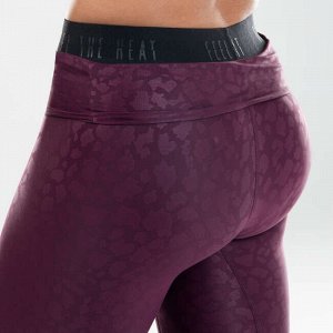 Легинсы для дэнс-фитнеса женские фиолетовые с графикой STAREVER