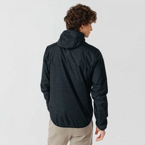 Куртка дождевик для бега мужская run rain черная kalenji