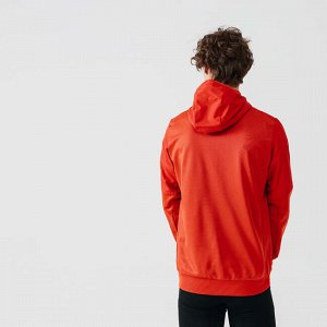 Куртка для бега на молнии с карманом для смартфона мужская run warm+ красная kalenji