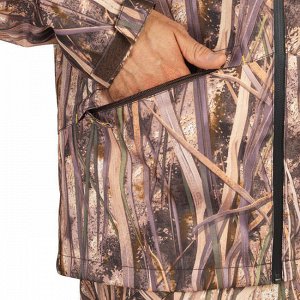 Куртка для охоты водонепроницаемая с болотным камуфляжем 100 SOLOGNAC
