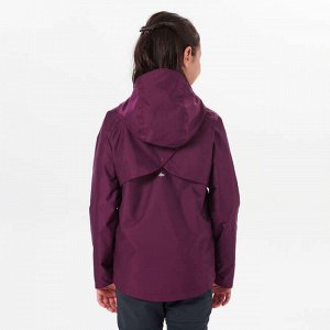 Куртка водонепроницаемая походная для детей 7–15 лет фиолетовая MH500