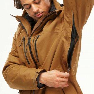 Куртка для треккинга при -10°C 3 в 1 водонепроницаемая TRAVEL 500 мужская корич. FORCLAZ
