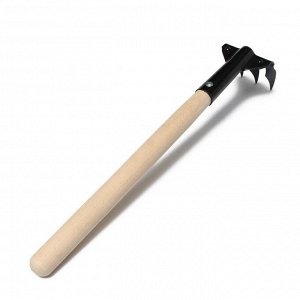 Грабли прямые, 3 зубца, длина 40 см, деревянная ручка, «Флора»