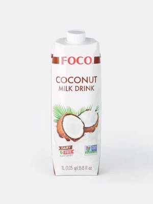 Кокосовое молоко (на кокосовой воде) "FOCO" 1 л, Tetra Pak ORGANIC