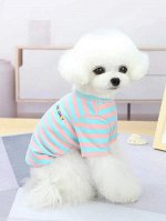 Полосатый Футболки для домашних животных