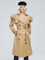 ZIAI Двубортное пальто с оригинальным рукавом