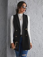 SHEIN Двубортный пиджак-жилет