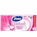 Туалетная бумага “Zewa Deluxe” Орхидея Трёхслойная 8 шт.