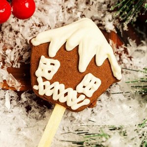Мини-печенье шоколадное «Новогоднее» на палочке, микс, 15 г