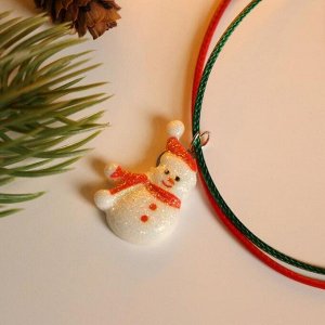 Кулон детский новогодний "Снеговик", цветной