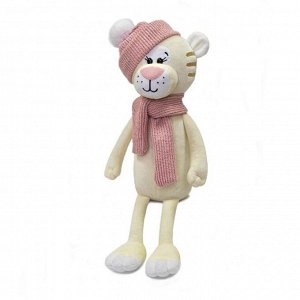 Мягкая игрушка «Тигрица Терри в розовой шапке и шарфике», 25 см