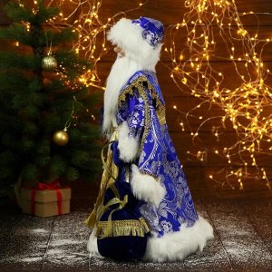 Дед Мороз "В синей шубе, с посохом и мешком" 26х50 см