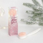 Щётка-массажёр для очищения кожи лица &quot;Happy New Year&quot;, 17,5 х 4,5 см