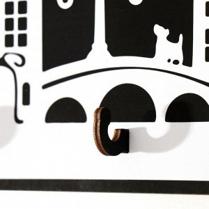Ключница открытая с печатью "Дома" 21,5х13,5 см