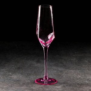 Бокал для шампанского «Дарио», 180 мл, 7?28 см, цвет розовый