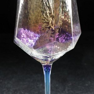 Бокал для вина Magistro «Дарио», 500 мл, 7,3*25 см, цвет перламутр