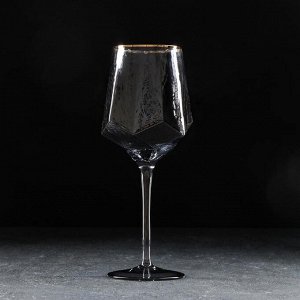 Бокал для вина Magistro «Дарио», 500 мл, 7,3?25 см, цвет графит