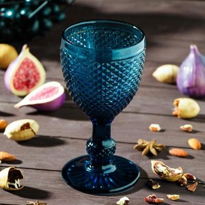 Набор бокалов стеклянных Magistro «Вилеро», 280 мл, 6 шт, цвет синий