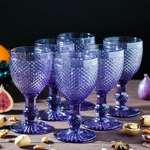 Набор бокалов Magistro «Вилеро», 280 мл, 6 шт, 8x16 см, цвет фиолетовый