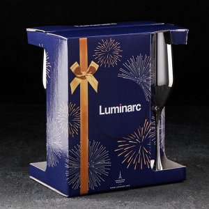 LUMINARC Набор бокалов для шампанского «Селест, Сияющий графит», 160 мл, 6 шт