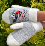Женские варежки (23 см длина всей варежки)