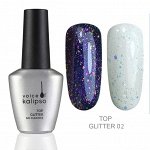 ТОП ГЛИТТЕР БЕЗ ЛИПКОГО СЛОЯ- TOP GLITTER NO CLEANSE 02, 10 МЛ