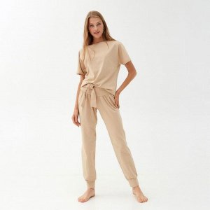 Комплект женский (футболка, брюки) MINAKU: Home comfort цвет бежевый