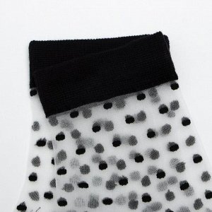 Носки женские "Черный горошек", цвет чёрный, размер 36-40