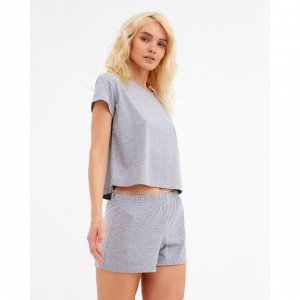 Пижама женская (футболка, шорты) KAFTAN Basic, серая
