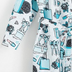 Халат женский удлинённый Этель "Mint mood", вафля 200г/м2, хлопок