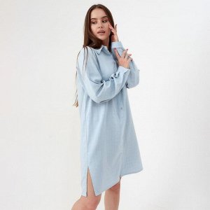 Рубашка (сорочка) женская KAFTAN «Клетка», голуб.