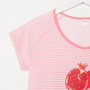 Комплект, женский, (футболка, шорты), цвет, розовый.