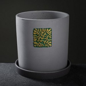 Горшок цветочный  "Идея" зеленый цилиндр №2, 2л