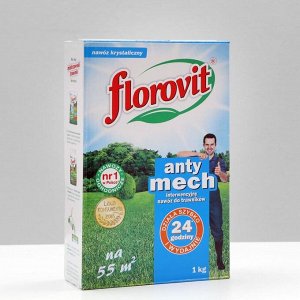 Удобрение гранулированное Florovit для газонов Анти мох, 1 кг
