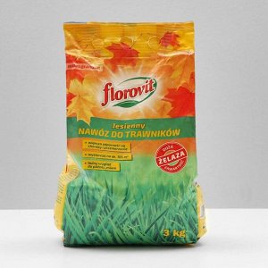 Удобрение гранулированное  Florovit для газона осеннее, 3 кг