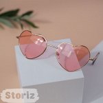Солнцезащитные очки с чехлом &quot;Heart&quot; pink