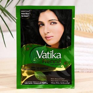 Хна для  волос VATIKA HENNA HAIR COLOURS  NATURAL BLACK (черная)