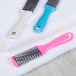 Тёрка для ног, 2 в 1, металлическая/наждачная, 17 см, цвет МИКС