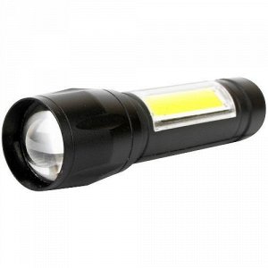 Фонарь Ultraflash E1337 (фонарь аккум 3,7В, черный, XPE + COB LED, 3 Ватт, 3 реж., бокс)