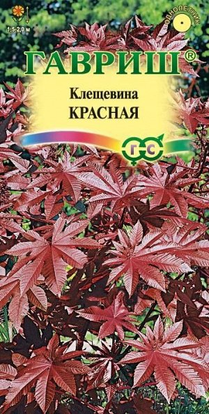 Клещевина Красная темно-красная, однол, 1,5-2м 5шт Гавриш/ЦВ