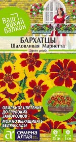 Бархатцы Шаловливая Мариетта низкорос, до 25см, однол 0,3гр СА/ЦВ