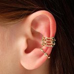 Серьги &quot;Каффы&quot; шарики, цвет чёрно-жёлтый в золоте