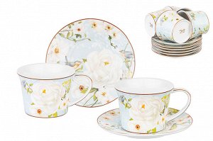 Чайн. наб. 12 пр. 270 мл "Дикая роза" NEW BONE CHINA