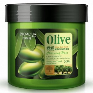 CN/ BIOAQUA BQY0030 Olive Маска д/волос питательная ОЛИВА, 500г