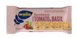 Хлебцы WASA пшеничные с начинкой из сыра, томатов и базилика, 40г