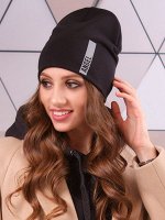 040-FBG Шапка &quot;ANGEL&quot;. Черная.