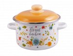 Кастрюля эмаль Floral kitchen 3,0л