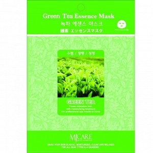 Тканевая маска-эссенция для лица с экстрактом зеленого чая mjcare green tea essence mask