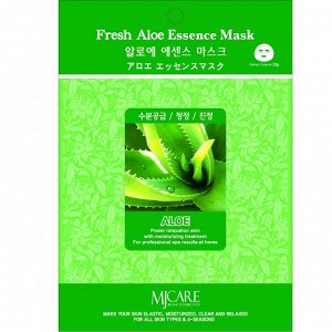 Тканевая маска-эссенция для лица с экстрактом алоэ вера mjcare fresh aloe essence mask