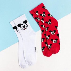 Набор носков "Mickey Mouse", Микки Маус, 2 пары, 27-29 см